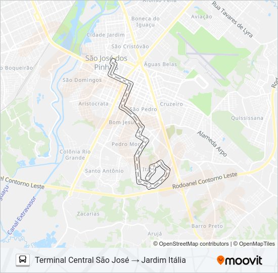 1003 JARDIM ITÁLIA bus Line Map