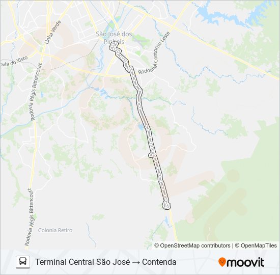 1047 CONTENDA (DIRETO) bus Line Map