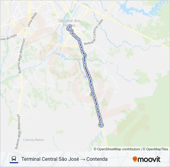 1047 CONTENDA (DIRETO) Bus Line Map