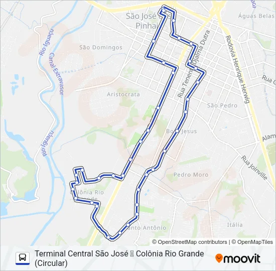 1000 COLÔNIA RIO GRANDE Bus Line Map