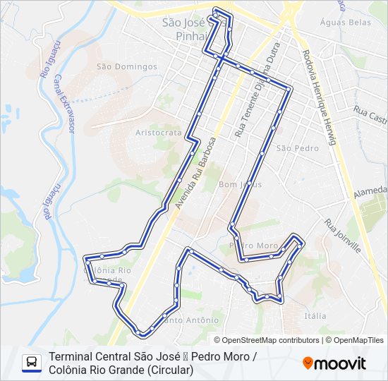 Mapa da linha 300 BAIRRO A BAIRRO - 4 de ônibus