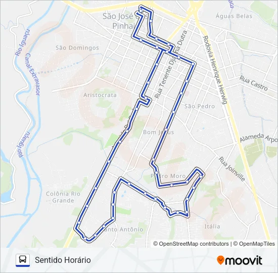 300 BAIRRO A BAIRRO - 4 Bus Line Map