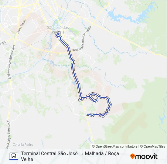 1022 MALHADA / ROÇA VELHA Bus Line Map