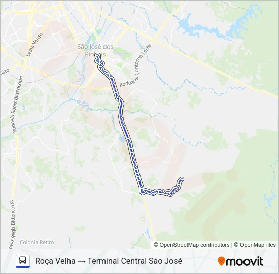 1022 MALHADA / ROÇA VELHA Bus Line Map