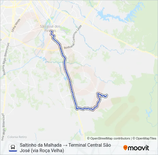 1022 MALHADA / ROÇA VELHA Bus Line Map