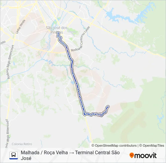 1022 MALHADA / ROÇA VELHA Bus Line Map