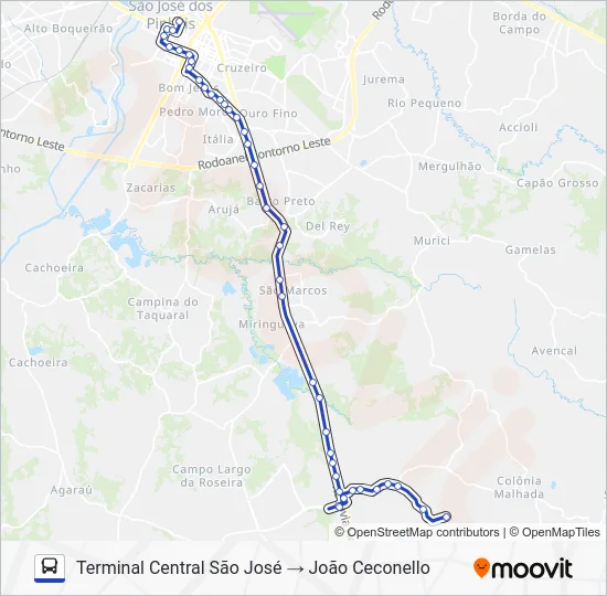 1022 MALHADA / ROÇA VELHA Bus Line Map