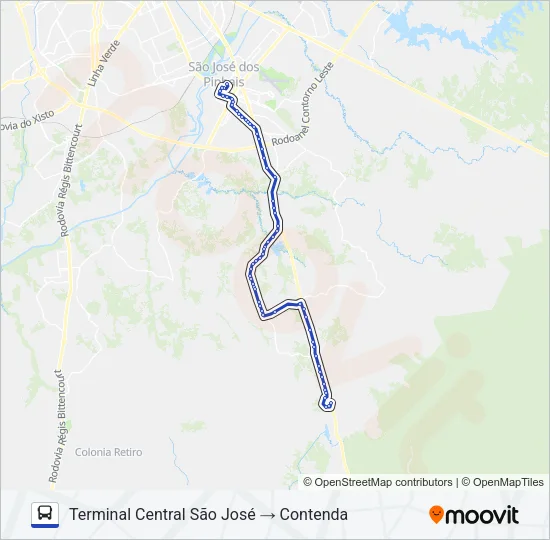 1028 CONTENDA / CAMPO LARGO Bus Line Map