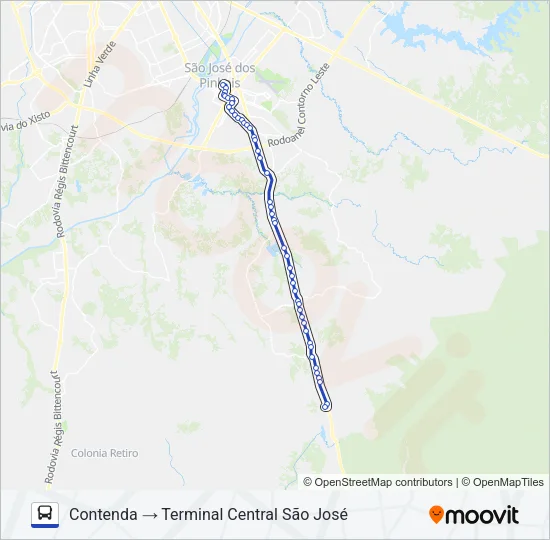 1028 CONTENDA / CAMPO LARGO Bus Line Map