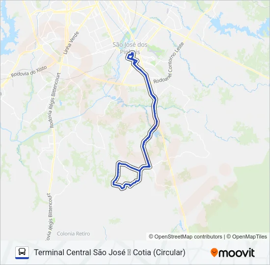 406 COTIA (VIA CAMPO LARGO) Bus Line Map