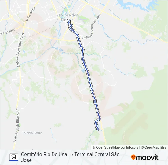 1047 (B) CONTENDA (RIO DE UNA) Bus Line Map