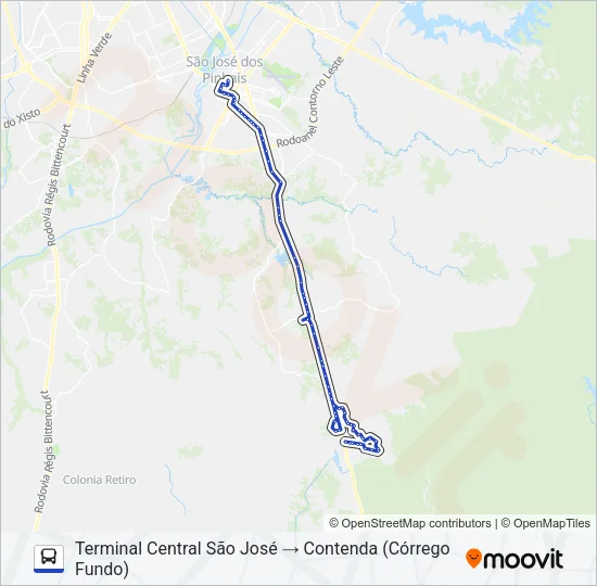 1047 (C) CONTENDA (CÓRREGO FUNDO) Bus Line Map