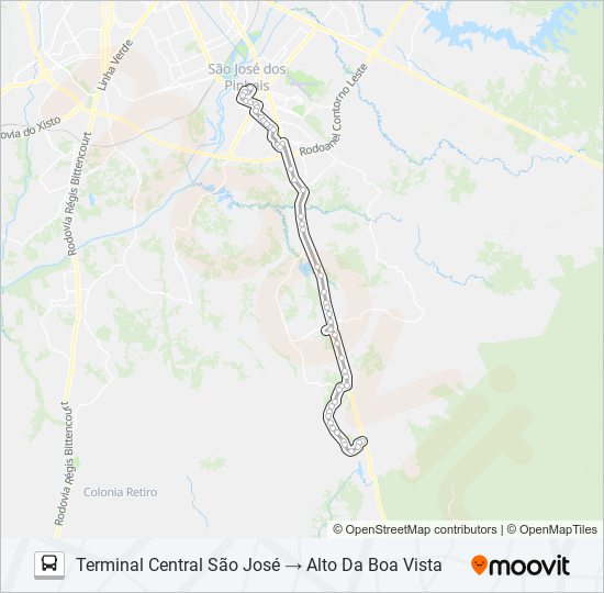 1047 (D) CONTENDA (ALTO DA BOA VISTA) bus Line Map