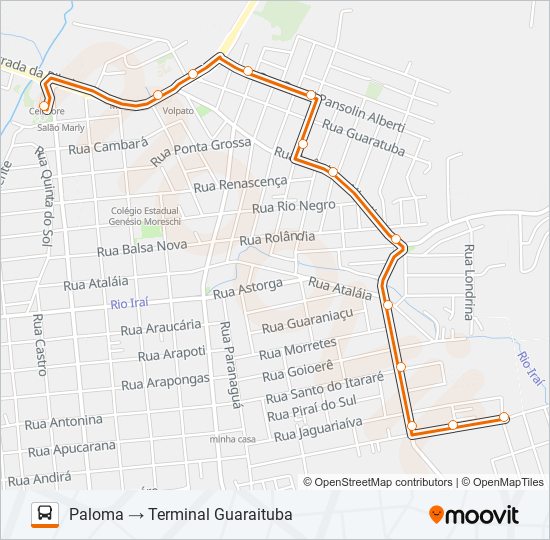 B22 PALOMA bus Line Map