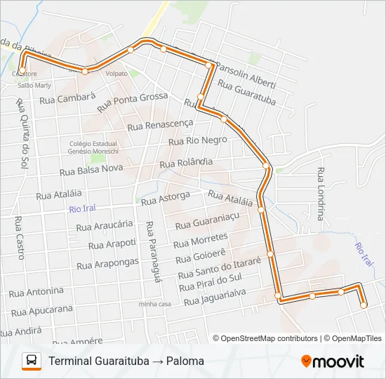B22 PALOMA Bus Line Map
