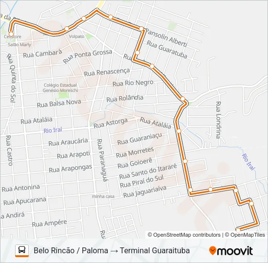 B22 PALOMA Bus Line Map