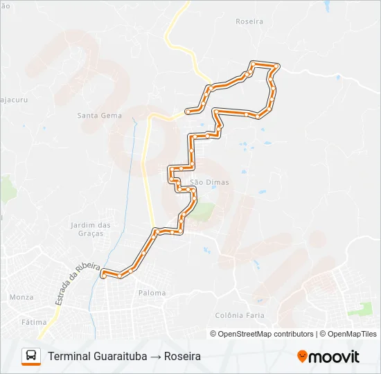 B18 ROSEIRA Bus Line Map