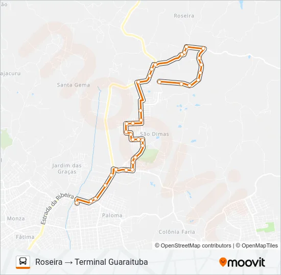 B18 ROSEIRA Bus Line Map