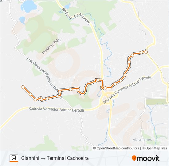 A16 GIANNINI bus Line Map