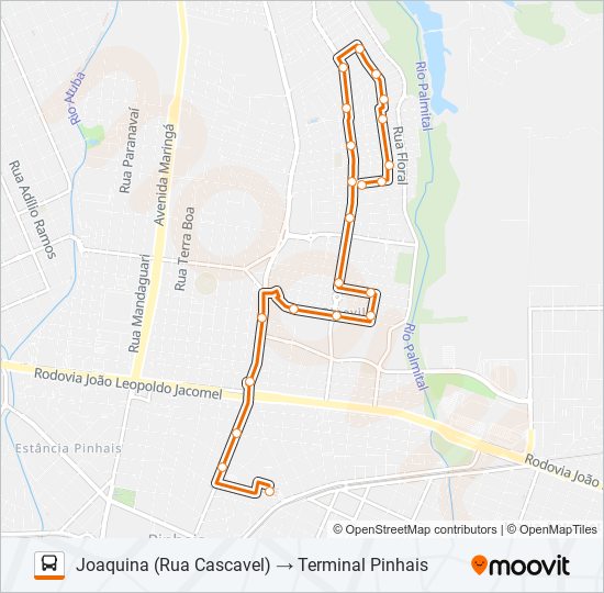 Mapa de C27 JOAQUINA de autobús