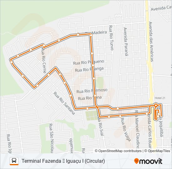 Mapa de F12 IGUAÇU I de autobús