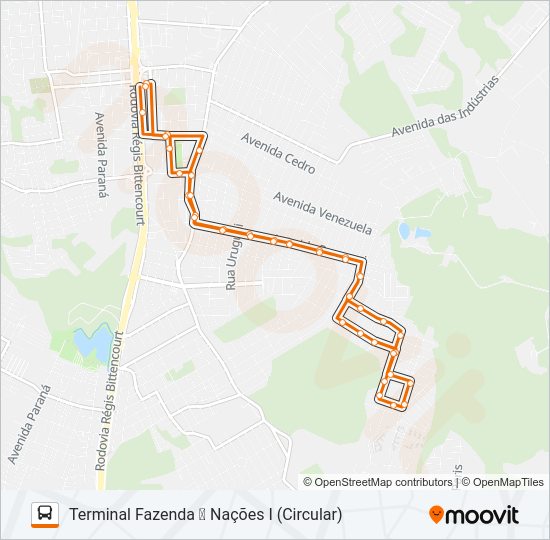 F16 NAÇÕES I Bus Line Map