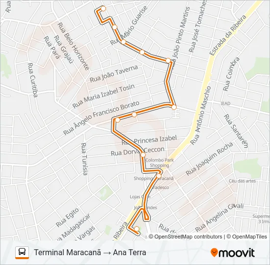 B30 ANA TERRA Bus Line Map