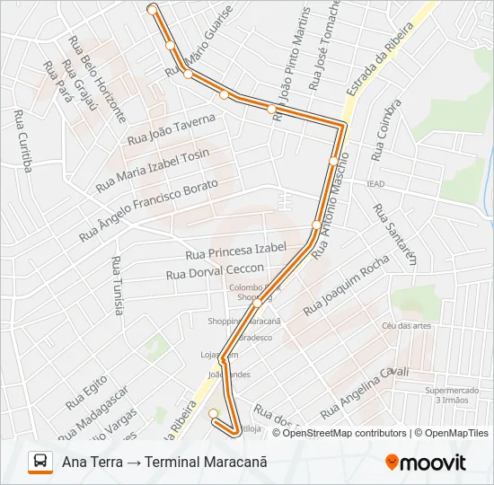 B30 ANA TERRA Bus Line Map