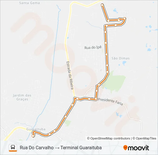 B38 SÃO DIMAS Bus Line Map