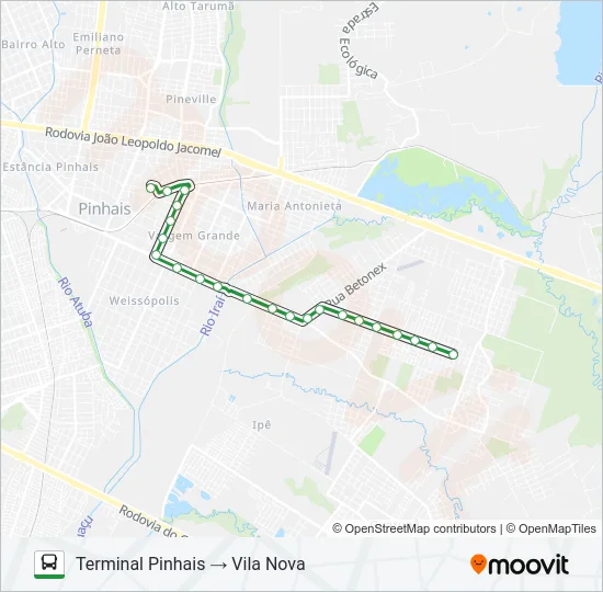 C12 VILA NOVA Bus Line Map