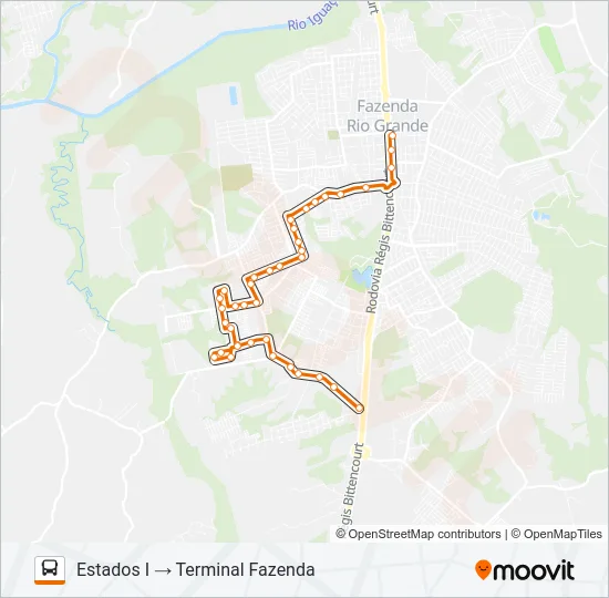 F13 ESTADOS I Bus Line Map