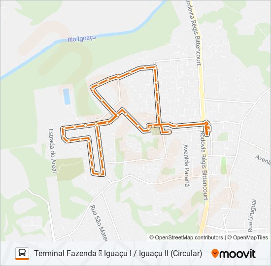 F21 IGUAÇU II bus Line Map