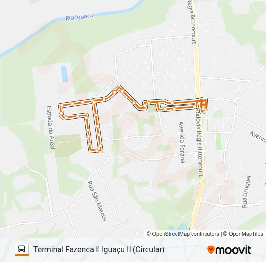 F21 IGUAÇU II Bus Line Map