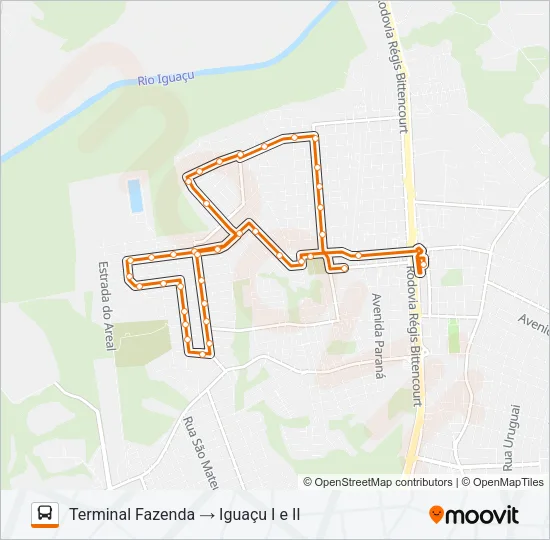 F21 IGUAÇU II Bus Line Map