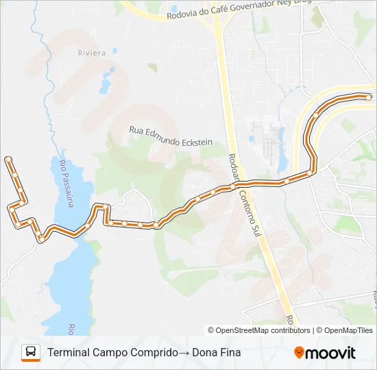 J18 DONA FINA Bus Line Map