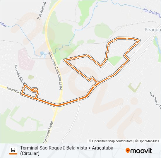 Mapa da linha D31 BELA VISTA de ônibus