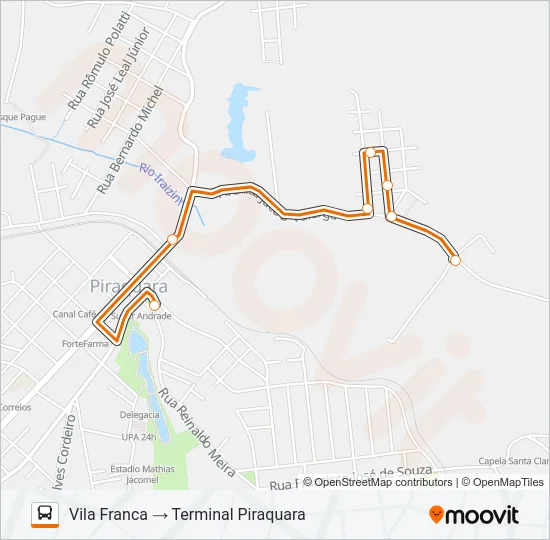 D15 VILA FRANCA Bus Line Map