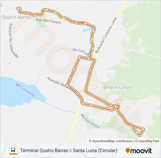 O14 SANTA LUZIA Bus Line Map