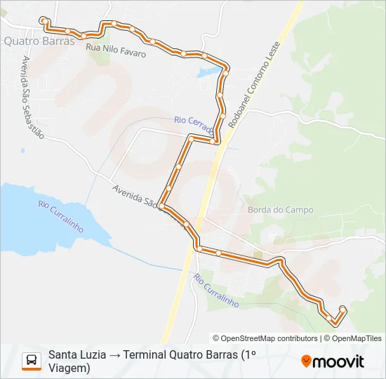 O14 SANTA LUZIA Bus Line Map