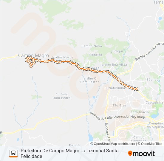 Mapa de P11 CAMPO MAGRO de autobús