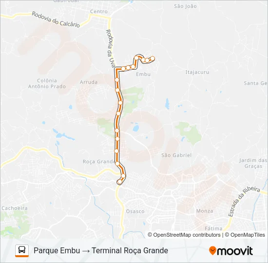 S12 PARQUE EMBU Bus Line Map