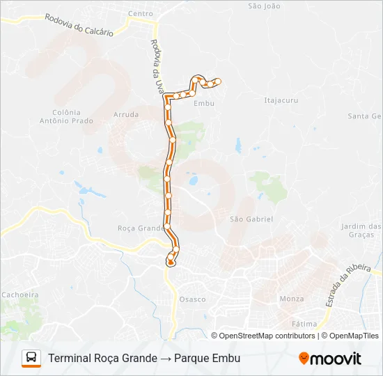 S12 PARQUE EMBU Bus Line Map