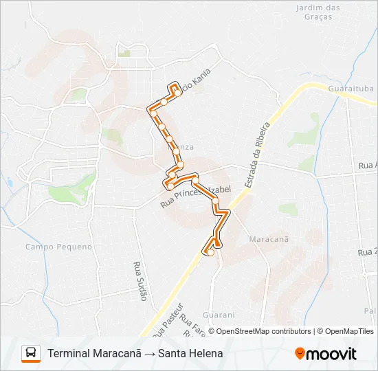 B17 SANTA HELENA Bus Line Map