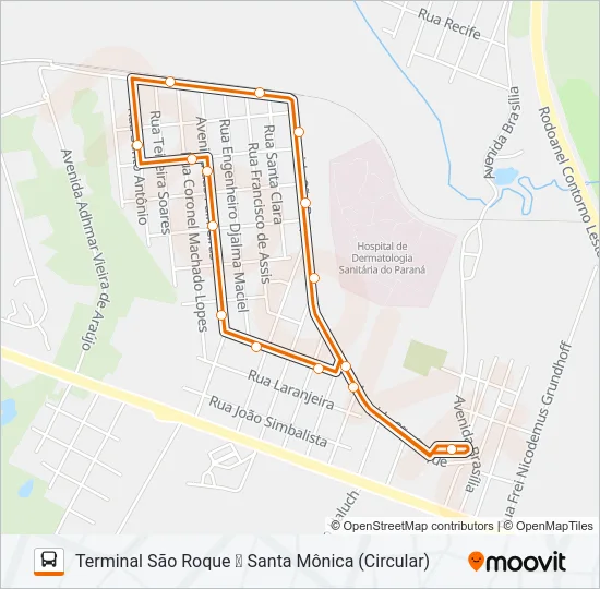 D21 SANTA MÔNICA Bus Line Map