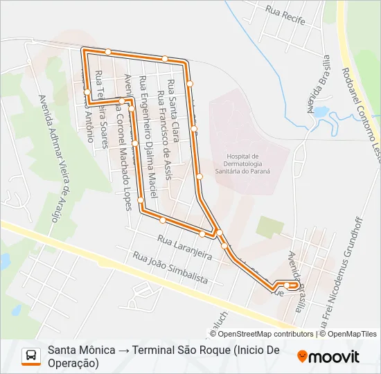 D21 SANTA MÔNICA Bus Line Map