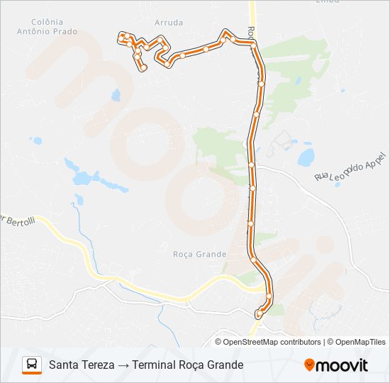 S15 SANTA TEREZA bus Line Map