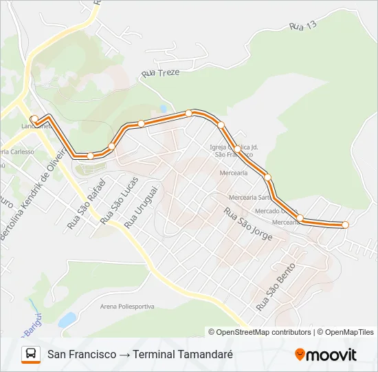 A11 SAN FRANCISCO Bus Line Map