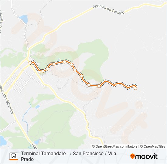 Mapa de A11 SAN FRANCISCO de autobús