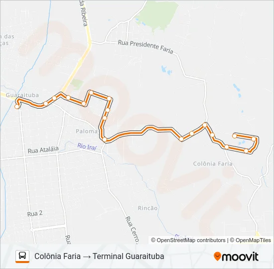 B24 COLÔNIA FARIA Bus Line Map