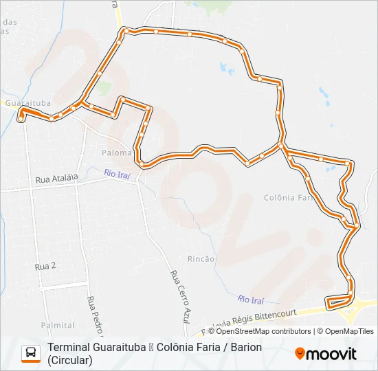 B24 COLÔNIA FARIA Bus Line Map